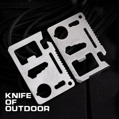 China Multi Functional Knife Multi Tool Stainless Steel Credit Camping Pocket Army Card Knife for sale