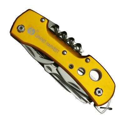 China Non-Changeable 15-in-1 Multifunctional utility Swiss Pocket Folding Knife Set with Compass Plastic Handle Survival Tool for sale