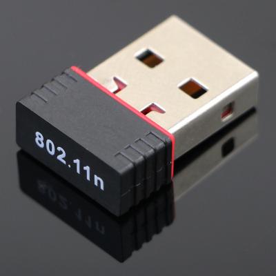 China Mini USB WiFi Adapter N 802.11 b/g/n Wi-Fi Desktop Dongle High Gain Antenna 150Mbps Wireless Wifi For Computer 8188chipset for sale