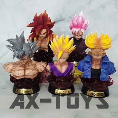 China Military Toy Figure Model Collection Gift Customized Gogeta Gohan Seven Trunks Goku Bust Bright Colors for sale