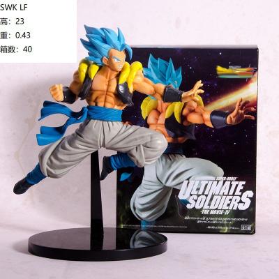 China Blue Cartoon Toy Gogeta Hair Size 23cm Anime Figures Action Numbers Cartoon Toy Model Collection Gift Customized for sale