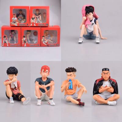 China SLAM MODEL TOY 5pcs Anime Figure Sakuragi Hanamichi Kaede Rukawa DIP Action Figure Cartoon Model Toy Collection Gift Customized for sale