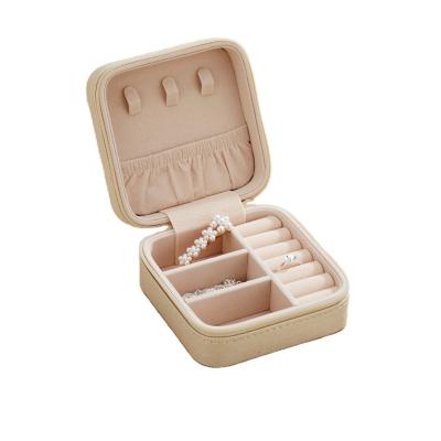 China Jewerly Packaging Leatherwear Storage Box Multi Function Flip Portable Jewelry Boxes for sale