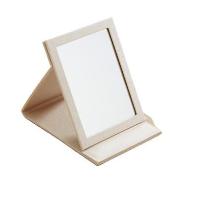 China PU Lighted Standing Make Up Glass Mirror for sale