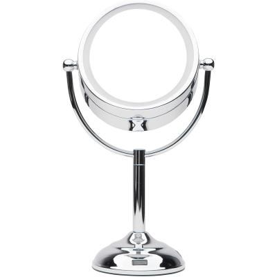 China Vanity Makeup Table Sensor Table Top Smart Sensor Lighted Led Oval Mirror for sale