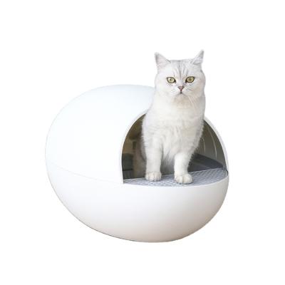 China Pet Products Hit Transport Stored White Dog Automatic Cat Litter Box For Multiple Cats for sale