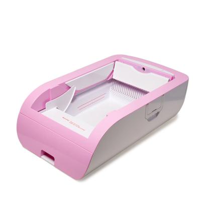 China Pink Multi Stocked Cat Litter Box Odor Control Cat Self-Cleaning Automatic Cat Litter Box For Home Pet Store for sale