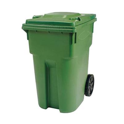 China Viable 240L Plastic Container Waste Dust Bin Waste Bin Mobile Pedal Operated Mobile Waste Bin For Outdoor for sale