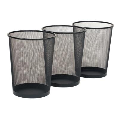 China Sustainable Waste Paper Basket Recycling Bin Wire Mesh Square Open Top Garbage Trash Can For Office Home Small for sale