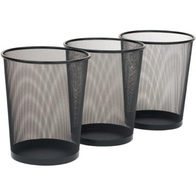 China Recycling Bin Waste Viable Waste Baskets For Office Home Wire Mesh Round Open Top Wastebasket for sale