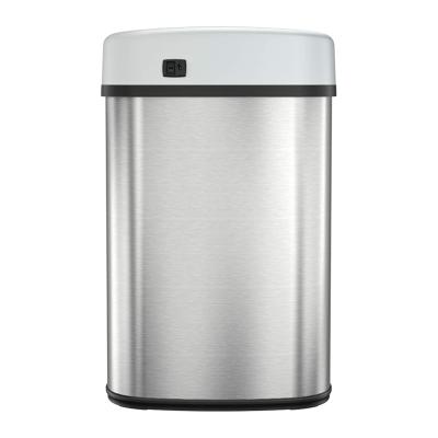 China Induction type smart creative trash can slim stainless steel touchless trash can for apartment for sale