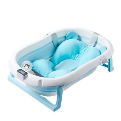 China PP+TPE Durable Using Plastic Baby Tub Foldable Baby Tub With Stand For Babies for sale