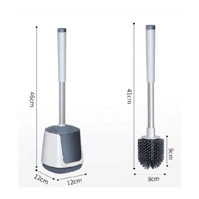 China New SCRUBBER style toilet brush Inox silicone toilet cleaning brush plunger set for bathroom for sale