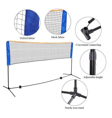 China Hot sale adjustable material practice badminton portable badminton net foldable badminton training equipment net for sale