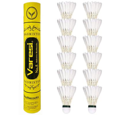 China 12-Pack Tournament Stability Outdoor Sports Indoor High Speed ​​Badminton Class A Goose Feather Badminton Shuttlecocks for sale