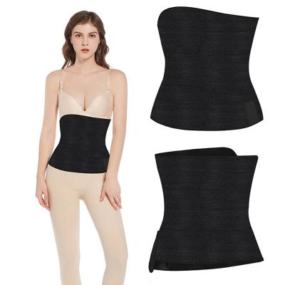 China 2021 Custom Waist Bandage Belly Wrap Compression Band Body Shapers Waist Trainer Belt for sale