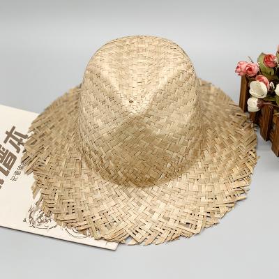 China Custom Women Dobby Large Alphabet Hair Covers Straw Hat Soft Brim Sun Protection Paper For Summer Beach for sale