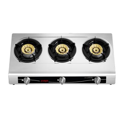 China Household three burner gas cooker, 3 burner gas cooker, household tabletop gas burner for sale