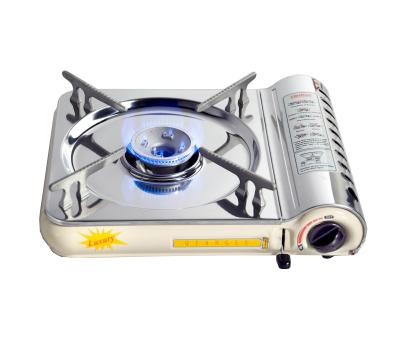 China 430 stainless steel portable gas cooker with gas cylinder, portable gas cooker for camping outdoor use for sale