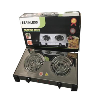 China Household 2 Burner Stainless Steel Electric Hot Plate , Double Burner Hot Plate for sale