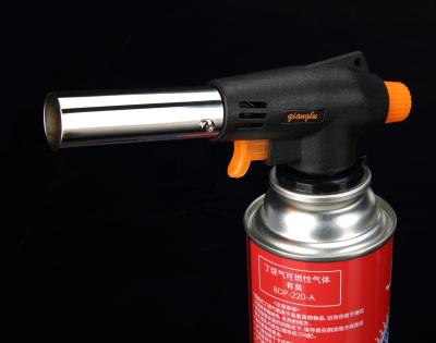 China 1300 Flame Temperature Mini Flame Gun Lighter Cheapest Copper Pipe Butane Gas Torch for sale