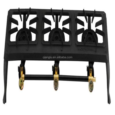 China Hotel Three Burners Cast Iron Gas Stove , Gas Cooker for sale