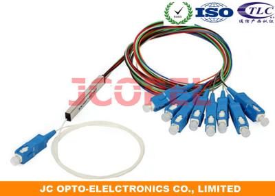 China FTTH Fiber Optic Splitter / PON EOC Micro 1x8 Optical Splitter Telcordia 1221 for sale