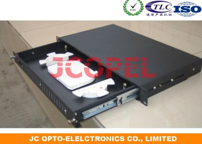 China 24C Optical Distribution Box Fiber Patch Panel FTTH 1U Rack mount for sale