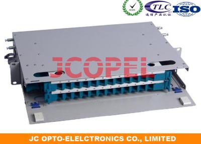 China CATV CCTV Fiber Optical Distribution Frame Black Patch Panel 24 Core Powder Coating for sale