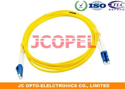 China Duplex Fiber Optic Patch Cord LC / PC TO LC / PC Single Mode G652D Fibre for sale