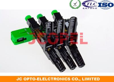 China Metal Single Mode Optical Connections Fiber Connectivity SC Fast Connector V - shape for sale