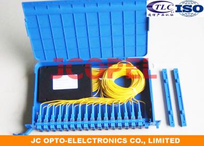 China Tray Plate PLC Module 1x16 Fiber Optical Splitter 2.0mm Triple Network for sale