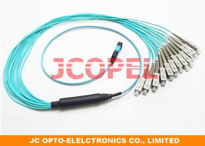 中国 データ センタの大きいデータ高密度関係 OM3 MPO - LC UPC パッチ ケーブル 販売のため