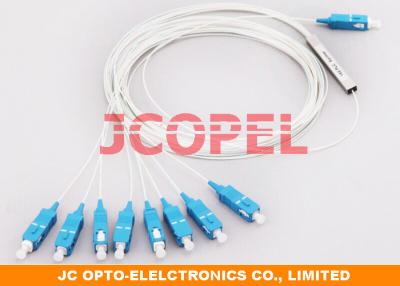 China Combined type Fibra Optical Splitter 1 in 8 out  PLC SC / UPC Connector for sale