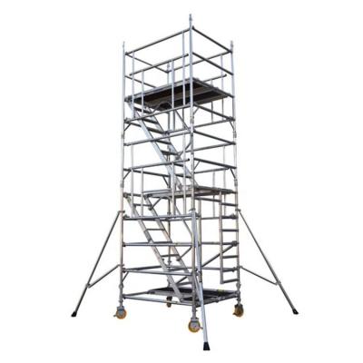 China Mobile construction scaffolding with wheels accessories frame aluminum brace ladders stairs scaffolding for construction for sale