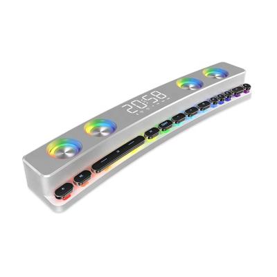 China The AUX soundbar speakers. colorful LED light SOAIY SH39 caixinha de som USB TF surround PC stereo light blue gaming cog RGB wireless speaker for sale