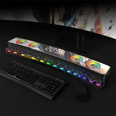 China Perfect free shipping sound game AUX computer USB PC PC sound SOAIY SH39 LOA speaker bluetooth clock game TF wireless speaker. Bar RGB for sale