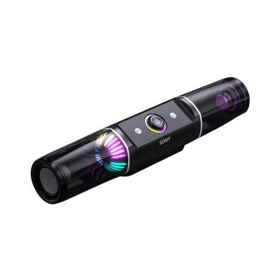 China Yes SOAIY SH19 OEM Logo Gaming Soundbar Speakers Low Price Bar Sub Woofer Soundbar Customizable RGB PC Sound Cheap Computer for sale