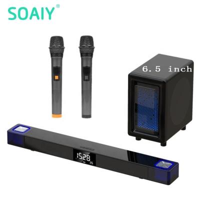 China SOAIY K88 stereo sound factory price sub woofer home theater bass karaoke soundbar high fidelity speaker system for sale