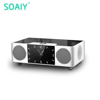 China SOAIYBlue Wireless Tooth Bookshelf Powered Stereo Wireless Speaker With Video Display Screen for sale