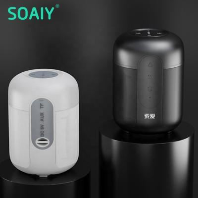 China SOAIY mini caixa de som round waterproof portable portable speaker woofer high strength magnetic rechargeable speaker for sale