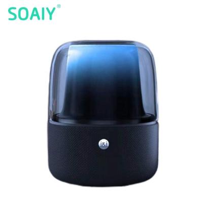 China LED Light SOAIY SH77 OEM Tooth Party RGB Blue Outdoor Subwoofer Portable Speaker Radio for sale