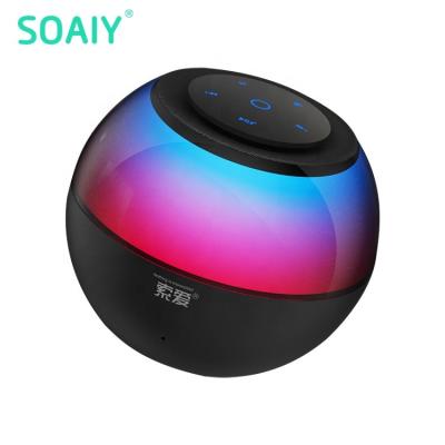 China SOAIY S65 4000mAh TF LED Colorful Wireless Ball AUX Portable Speaker. wireless mini light for sale