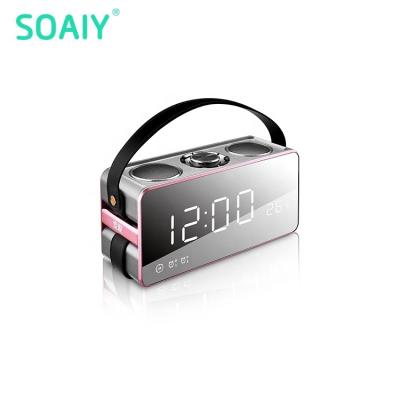 China LED Display SOAIY Hi Fi Blue Tooth Speakers Retro Bass Wireless Portable High Fidelity Radio Music Player for sale