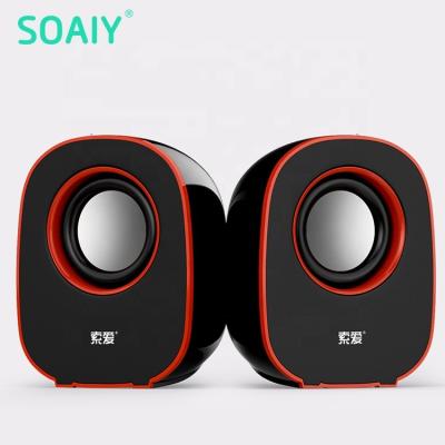 China SOAIY caix de som small mini laptop 20 PC speakers computer USB desktop speaker for sale