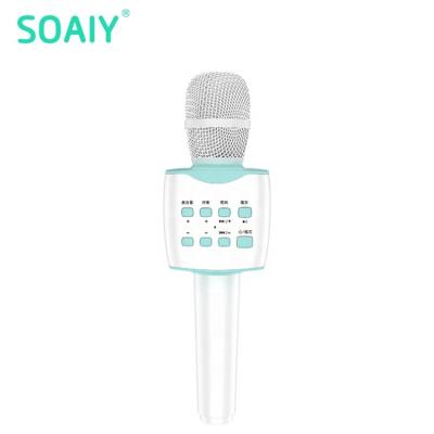 China Wholesale Price Handheld Customizable Wireless Microphone Factory Logo SOAIY MC7 Handheld Microphones With Speaker for sale