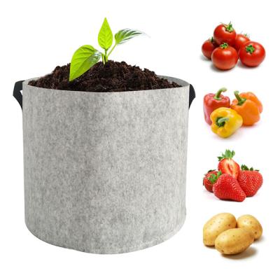 China Wholesale 1-100 Gallon Durable Biodegradable Nonwoven Felt Grow Bags For Plant for sale