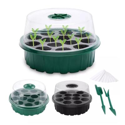 China Seed Tray Garden Greenhouse 13 Cell Seed Tray Garden Greenhouse Around Sowing Seedling Box Nursery Pots with Breathable Holes Seeds Grow Box for sale