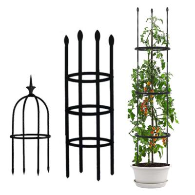 China Heavy Duty Round Europe Garden Metal Tower Plant Support Trellis for sale