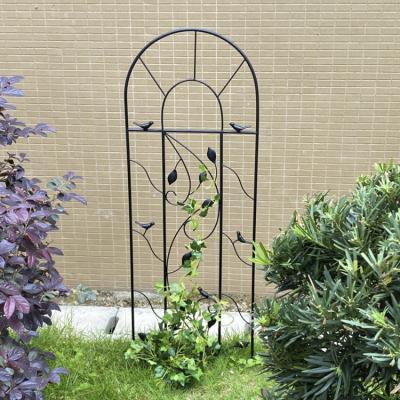 China Easily Assembled Easily Assembled Climbing Plants Flower Tall Wall Metal Arched Garden Trellis for sale